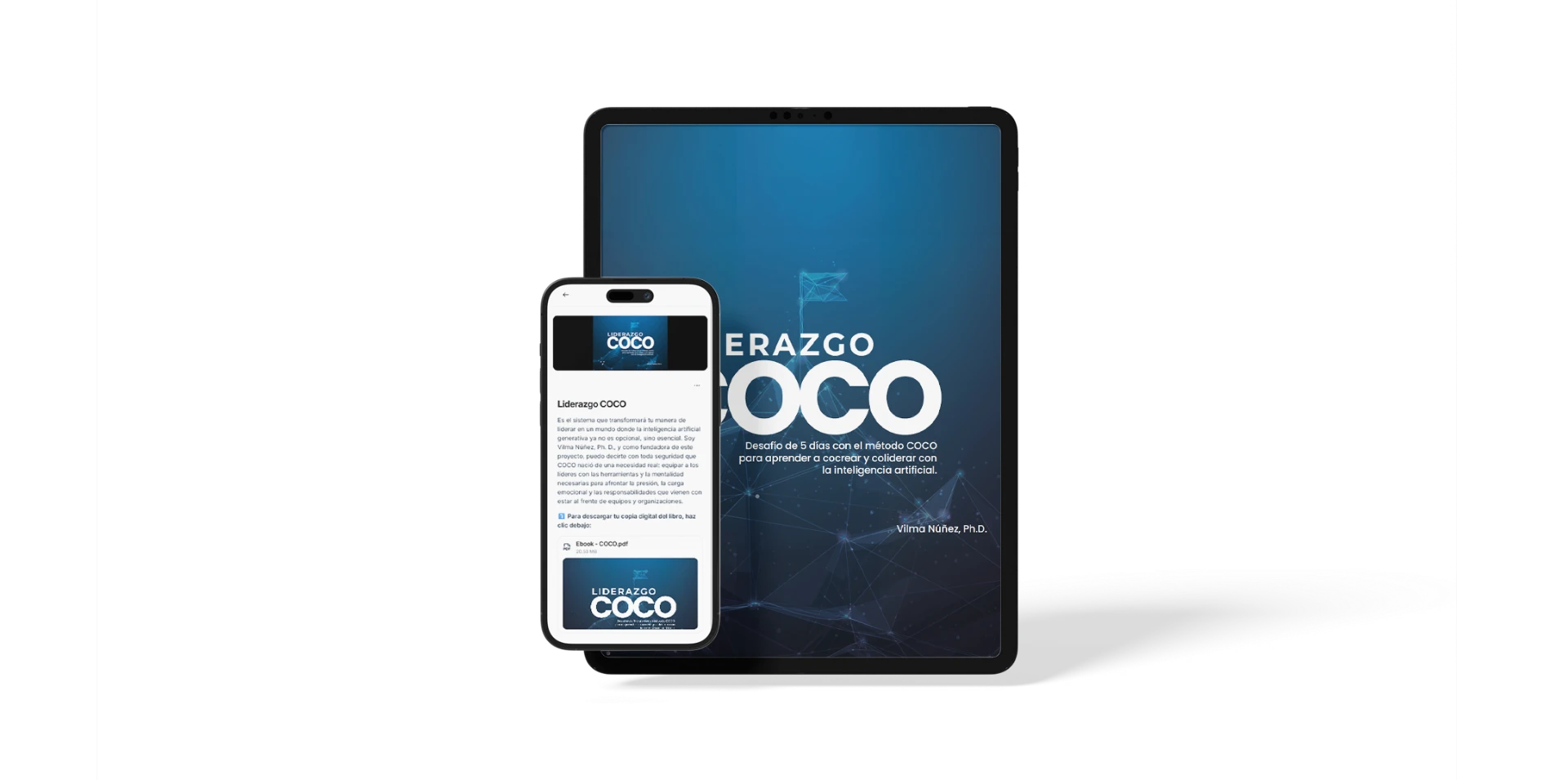 Mockup del libro Liderazgo COCO